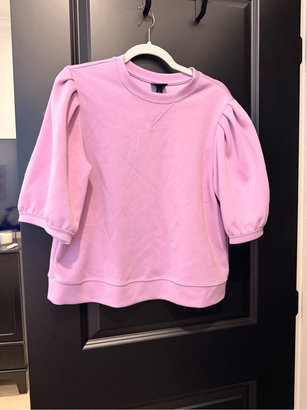 Puff-Sleeve Sweatshirt - Lavender
